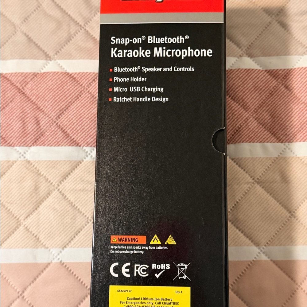 Snap-on Bluetooth Karaoke Microphone - Black